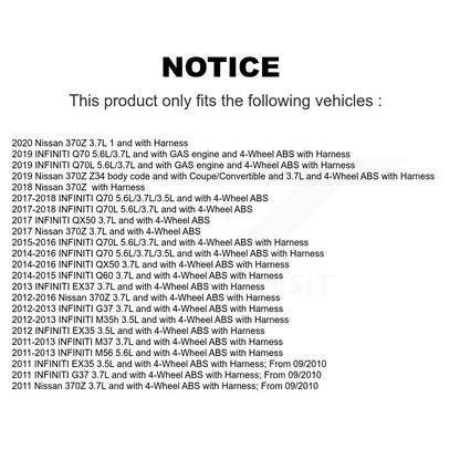 ABS Wheel Speed Sensor Rear Left SEN-2ABS2559 For INFINITI QX50 G37 Nissan 370Z