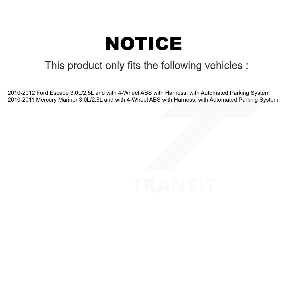 ABS Wheel Speed Sensor Rear Left SEN-2ABS2589 For Ford Escape Mercury Mariner