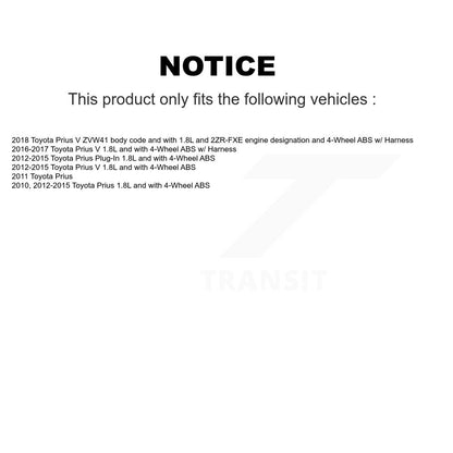 ABS Wheel Speed Sensor Wiring Harness Rear Left SEN-2ABS2591 For Toyota Prius V