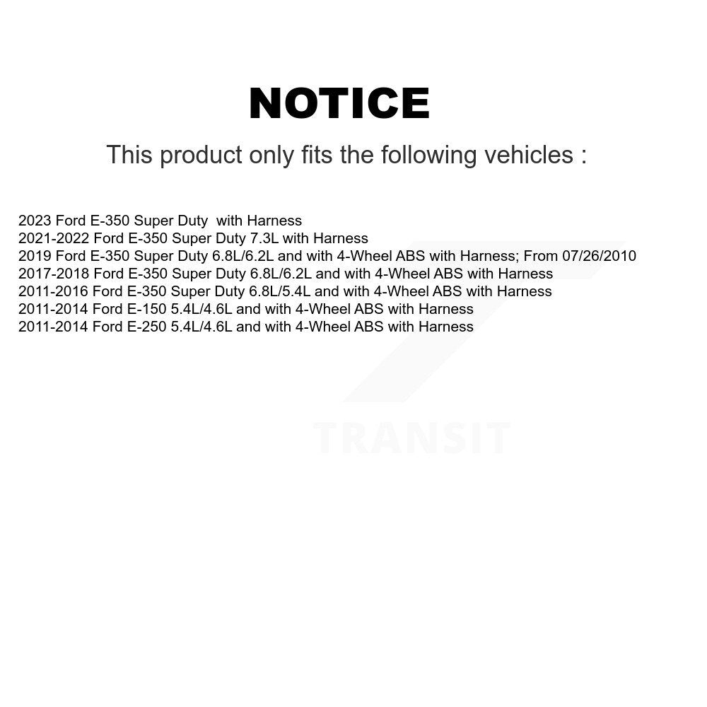 ABS Wheel Speed Sensor Front Left SEN-2ABS2594 For Ford E-350 Super Duty E-250