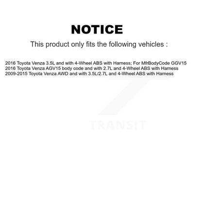 ABS Wheel Speed Sensor Rear Left SEN-2ABS2606 For Toyota Venza