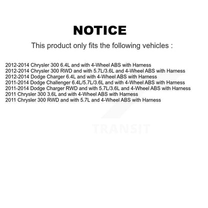 ABS Wheel Speed Sensor Front SEN-2ABS2659 For Dodge Chrysler 300 Charger