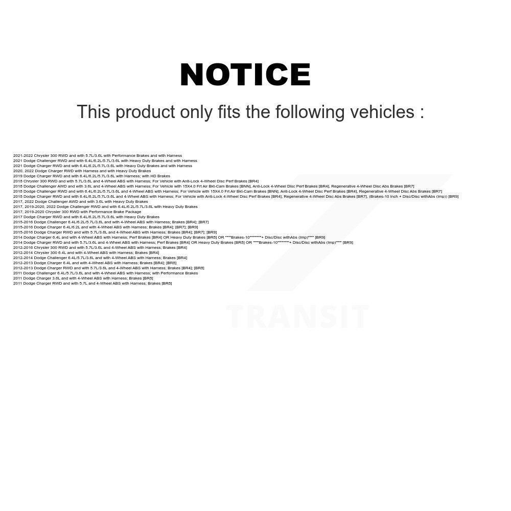 ABS Wheel Speed Sensor Rear Left SEN-2ABS2664 For Dodge Charger Chrysler 300