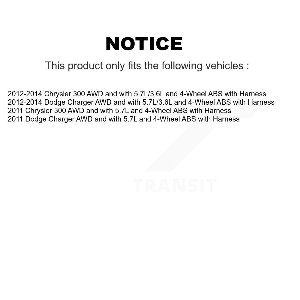 ABS Wheel Speed Sensor Front SEN-2ABS2732 For Chrysler 300 Dodge Charger