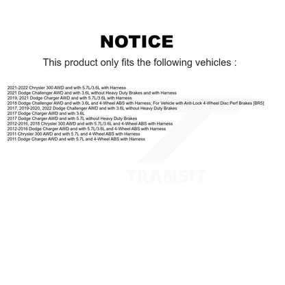 ABS Wheel Speed Sensor Rear Left SEN-2ABS2735 For Dodge Charger Chrysler 300