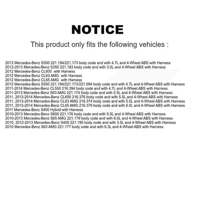 ABS Wheel Speed Sensor Rear SEN-2ABS2766 For Mercedes-Benz S550 S350 CL550 S63