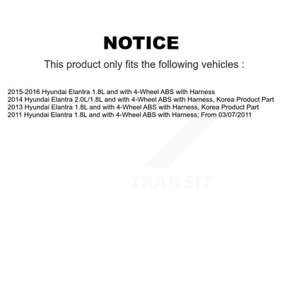 ABS Wheel Speed Sensor Rear Right SEN-2ABS2816 For Hyundai Elantra