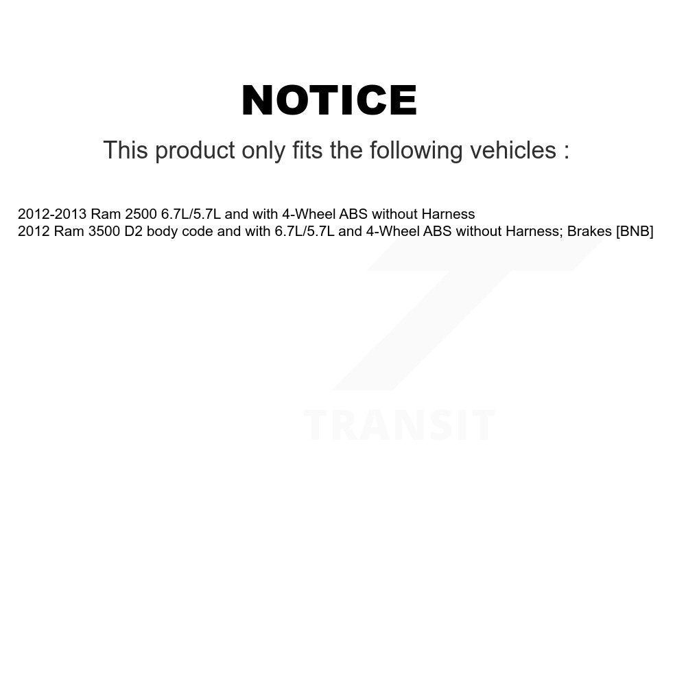 ABS Wheel Speed Sensor Rear Left SEN-2ABS2832 For Ram 2500 3500