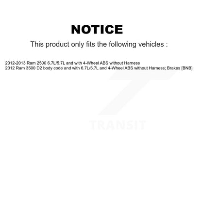 ABS Wheel Speed Sensor Rear Left SEN-2ABS2832 For Ram 2500 3500