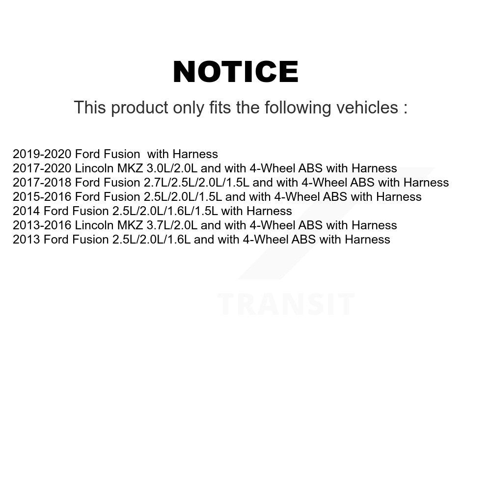ABS Wheel Speed Sensor Front Right SEN-2ABS2834 For Ford Fusion Lincoln MKZ