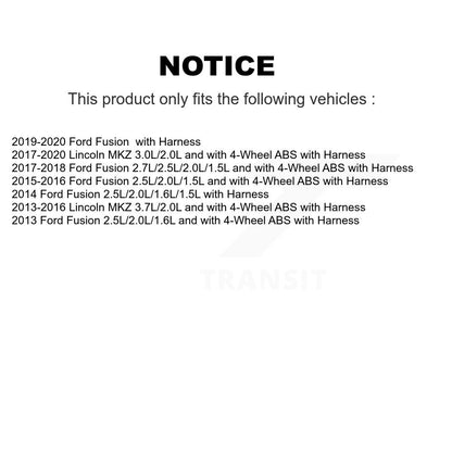ABS Wheel Speed Sensor Front Right SEN-2ABS2834 For Ford Fusion Lincoln MKZ