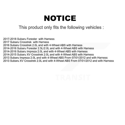 ABS Wheel Speed Sensor Front Left SEN-2ABS2853 For Subaru Forester Impreza XV