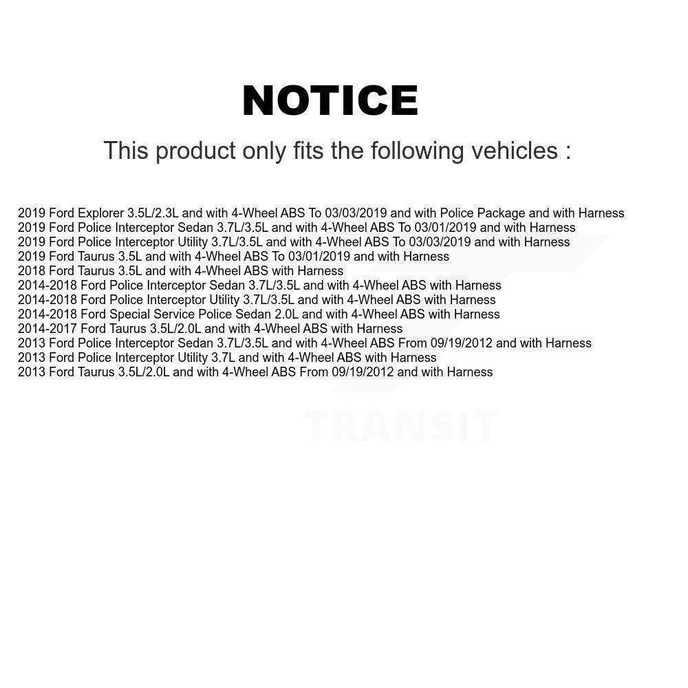 ABS Wheel Speed Sensor Front SEN-2ABS2870 For Ford Taurus Explorer Police Sedan
