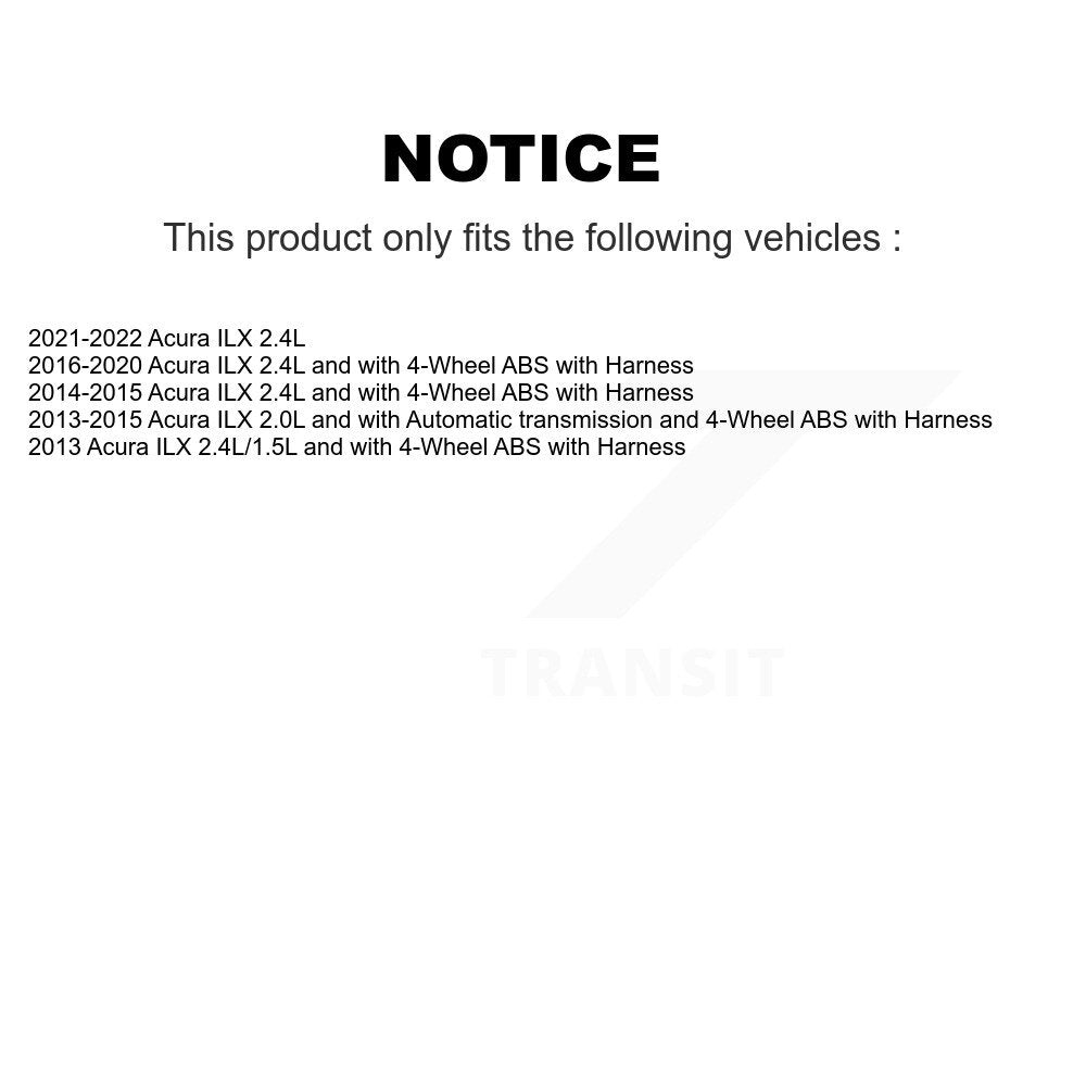 ABS Wheel Speed Sensor Rear Left SEN-2ABS2884 For Acura ILX