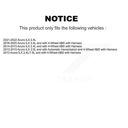 ABS Wheel Speed Sensor Rear Left SEN-2ABS2884 For Acura ILX