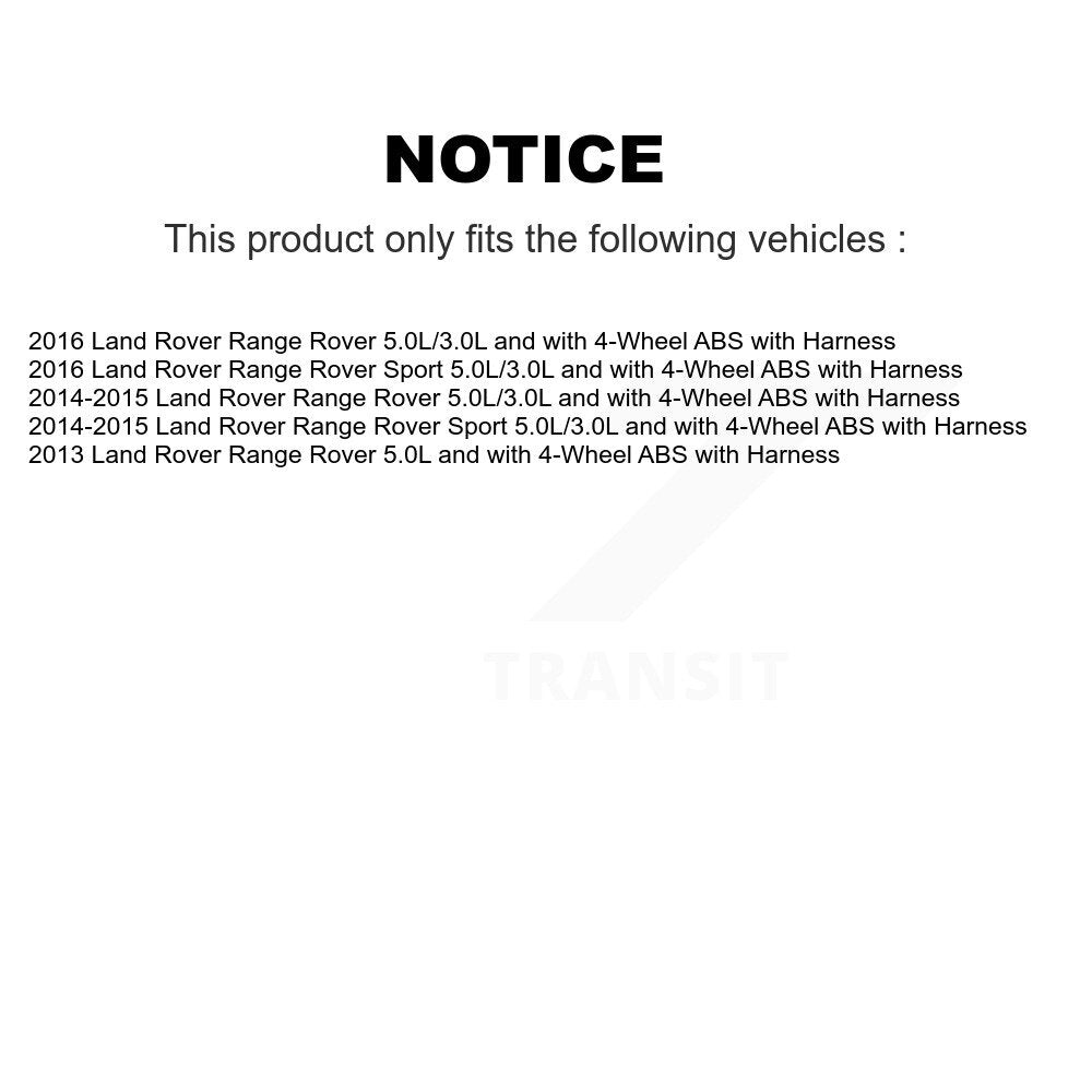 ABS Wheel Speed Sensor Front SEN-2ABS2886 For Land Rover Range Sport