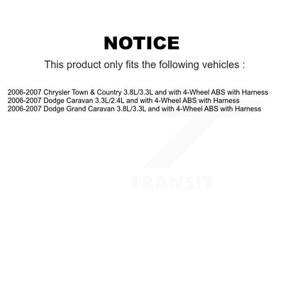 ABS Wheel Speed Sensor Front Left SEN-2ABS2901 For Dodge Grand Caravan Chrysler