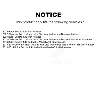 ABS Wheel Speed Sensor Rear Right SEN-2ABS2909 For Chevrolet Trax Buick Encore