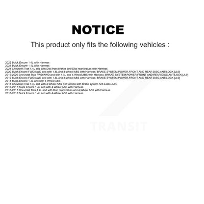 ABS Wheel Speed Sensor SEN-2ABS2910 For Buick Encore Chevrolet Trax