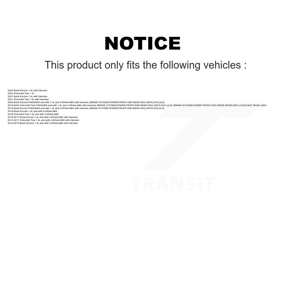 ABS Wheel Speed Sensor Front SEN-2ABS2911 For Buick Encore Chevrolet Trax