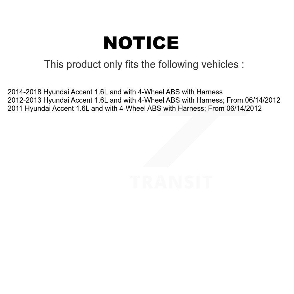 ABS Wheel Speed Sensor Rear Left SEN-2ABS2970 For Hyundai Accent