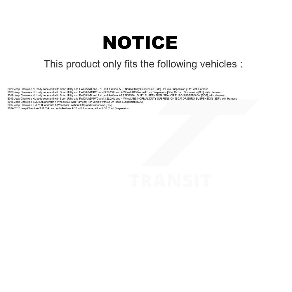 ABS Wheel Speed Sensor Front SEN-2ABS3005 For Jeep Cherokee