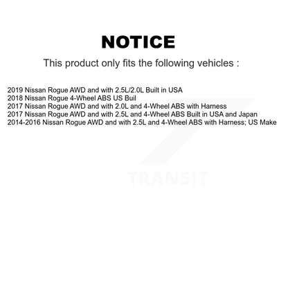 ABS Wheel Speed Sensor Rear SEN-2ABS3008 For Nissan Rogue