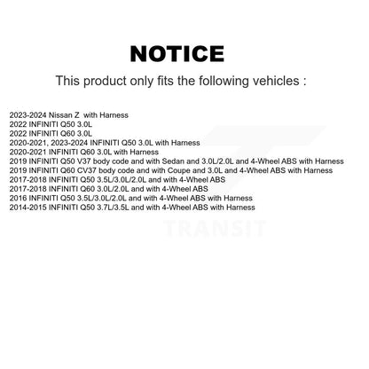 ABS Wheel Speed Sensor Front SEN-2ABS3024 For INFINITI Q50 Q60 Nissan Z