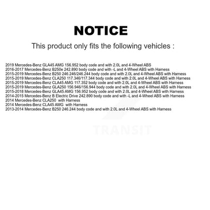ABS Wheel Speed Sensor Rear SEN-2ABS3029 For Mercedes-Benz GLA250 CLA250 B250 B