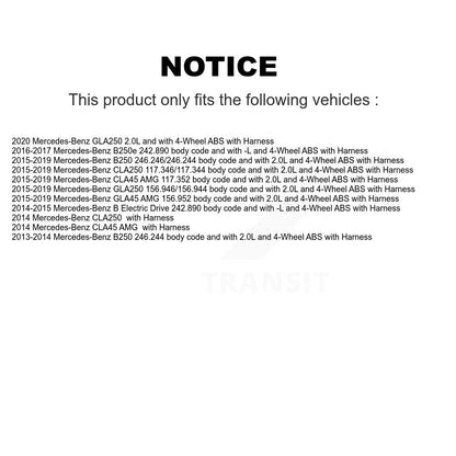 ABS Wheel Speed Sensor Front SEN-2ABS3030 For Mercedes-Benz GLA250 CLA250 B250 B