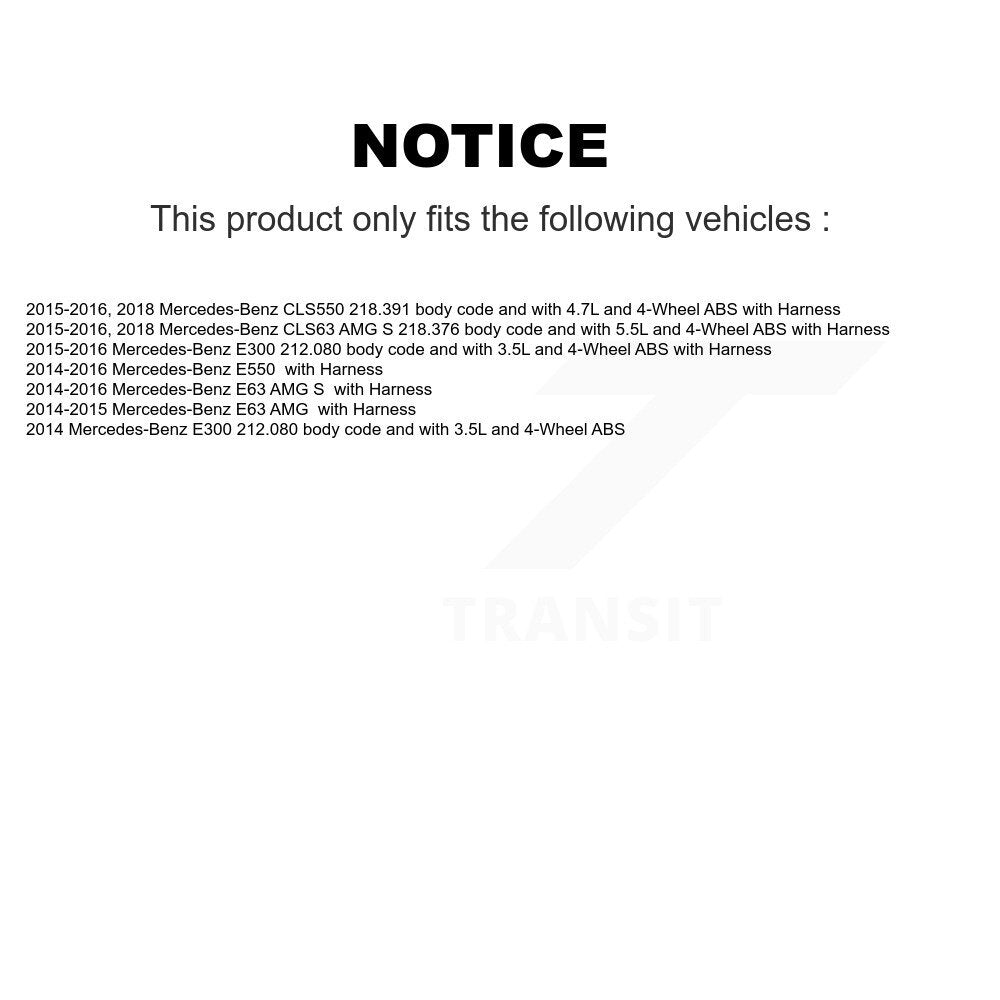 ABS Wheel Speed Sensor Front SEN-2ABS3038 For Mercedes-Benz E550 E300 E63 AMG S