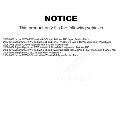 ABS Wheel Speed Sensor Wiring Harness Rear Left SEN-2ABS3059 For Lexus RX350