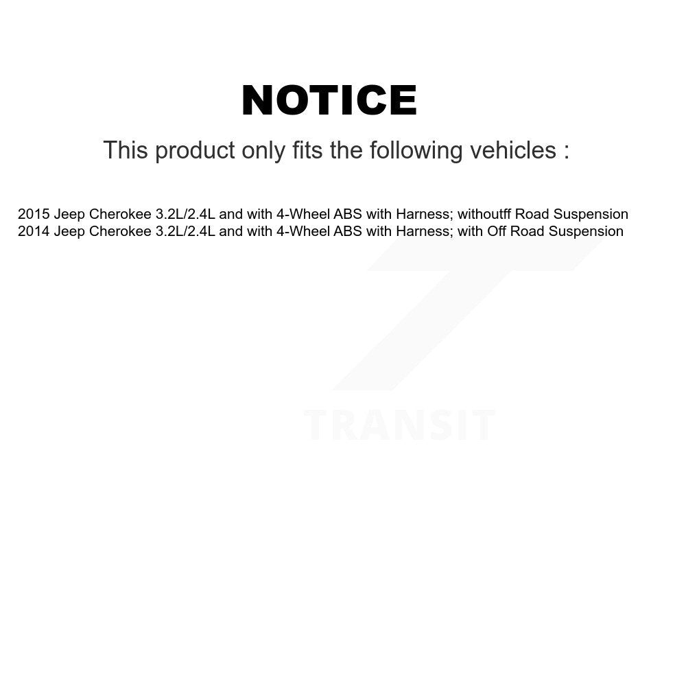 ABS Wheel Speed Sensor Front SEN-2ABS3100 For Jeep Cherokee