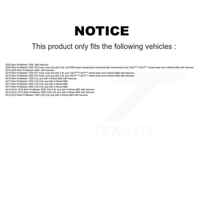 ABS Wheel Speed Sensor Front SEN-2ABS3118 For Ram ProMaster 2500 3500 1500