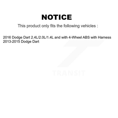 ABS Wheel Speed Sensor Front SEN-2ABS3148 For Dodge Dart