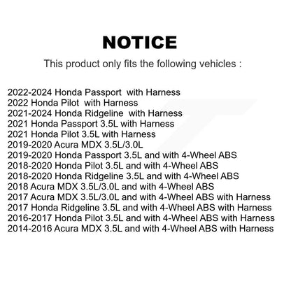 ABS Wheel Speed Sensor Front Left SEN-2ABS3160 For Honda Pilot Acura MDX