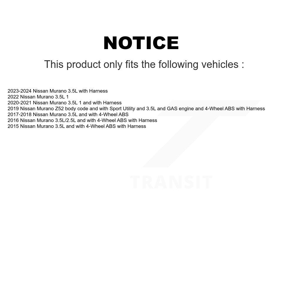 ABS Wheel Speed Sensor Front SEN-2ABS3226 For Nissan Murano