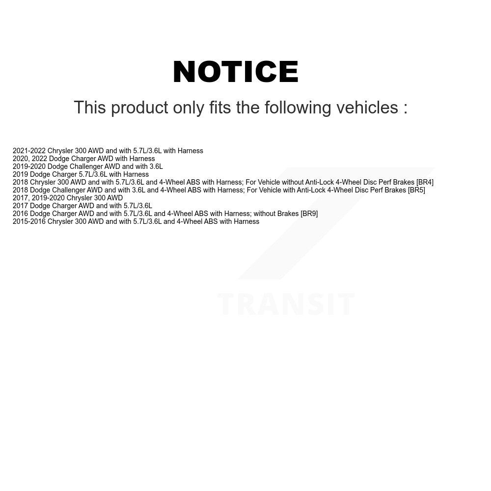 ABS Wheel Speed Sensor Front SEN-2ABS3228 For Dodge Chrysler 300 Charger