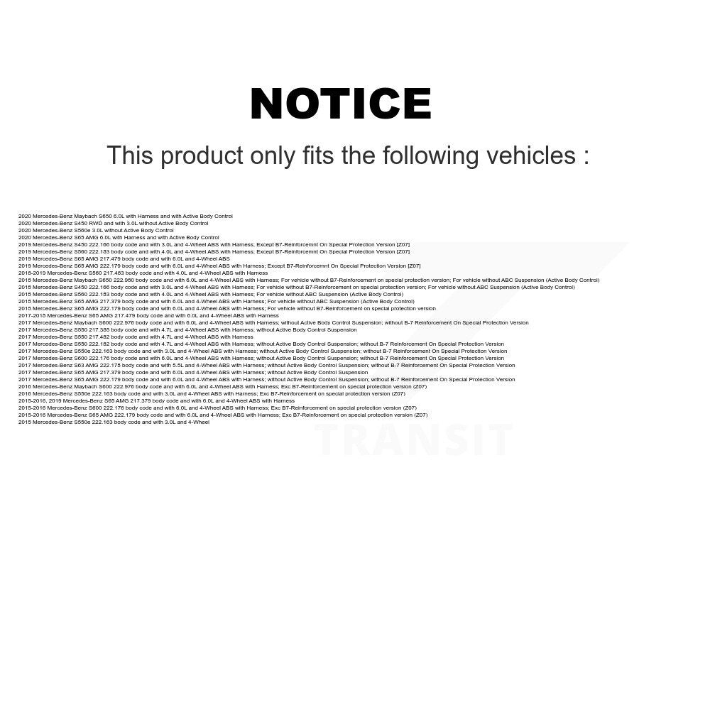 ABS Wheel Speed Sensor Front SEN-2ABS3250 For Mercedes-Benz S560 S550 S63 AMG
