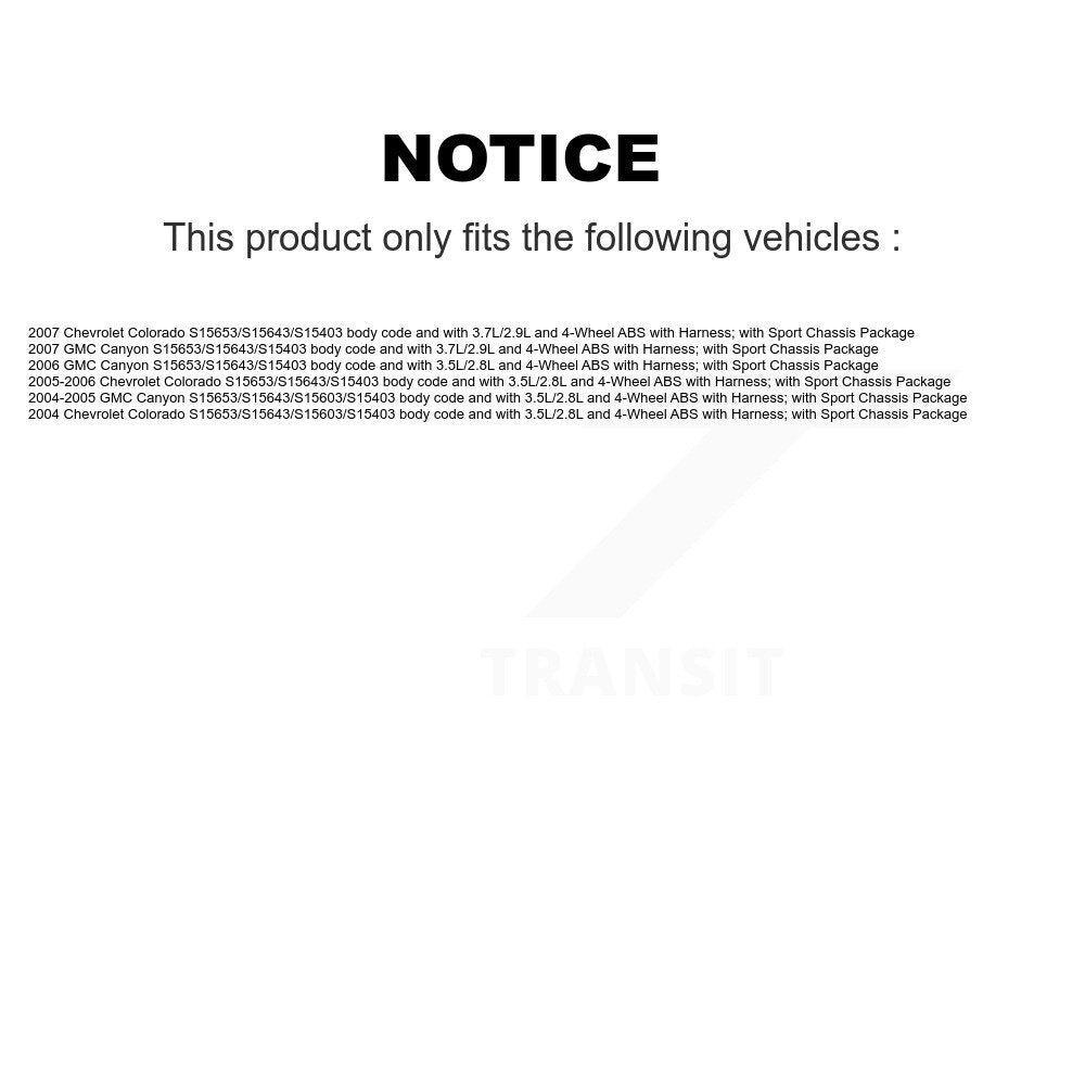 ABS Wheel Speed Sensor Front Left SEN-2ABS3301 For Chevrolet Colorado GMC Canyon