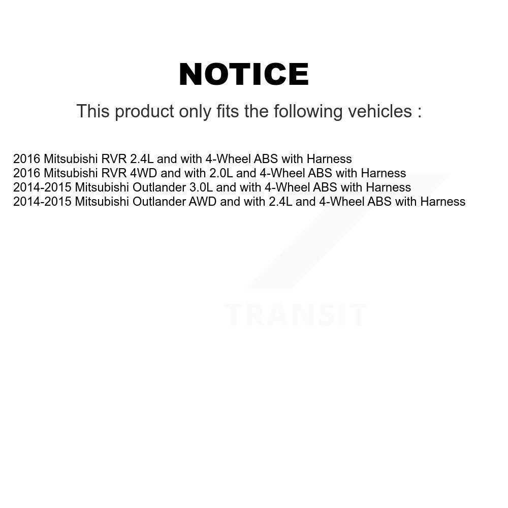 ABS Wheel Speed Sensor Rear Left SEN-2ABS3443 For Mitsubishi Outlander RVR