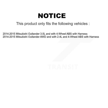 ABS Wheel Speed Sensor Rear Right SEN-2ABS3444 For Mitsubishi Outlander