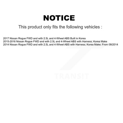 ABS Wheel Speed Sensor Rear SEN-2ABS3474 For Nissan Rogue