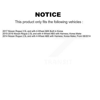 ABS Wheel Speed Sensor Front SEN-2ABS3481 For Nissan Rogue 2.5L with 4-Wheel