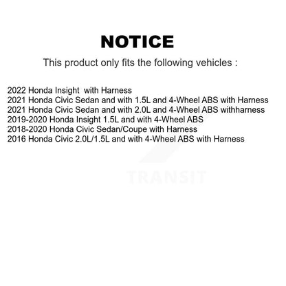 ABS Wheel Speed Sensor Front Left SEN-2ABS3508 For Honda Civic Insight
