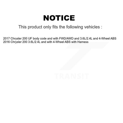 ABS Wheel Speed Sensor Rear SEN-2ABS3546 For Chrysler 200