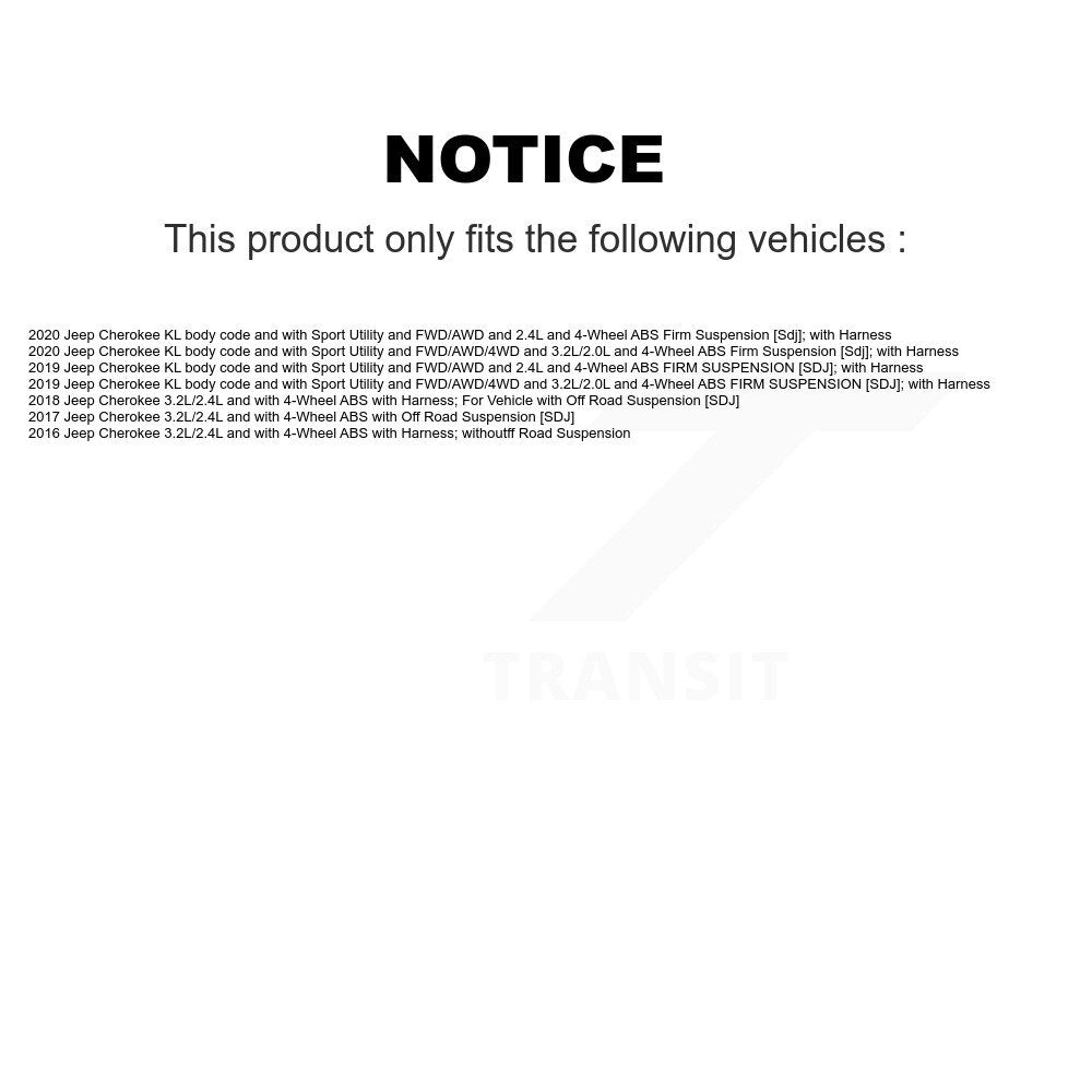 ABS Wheel Speed Sensor Front SEN-2ABS3553 For Jeep Cherokee