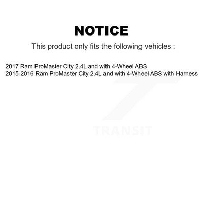 ABS Wheel Speed Sensor Front SEN-2ABS3556 For Ram ProMaster City
