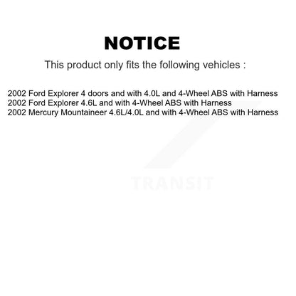 ABS Wheel Speed Sensor Front SEN-2ABS4056 For Ford Explorer Mercury Mountaineer