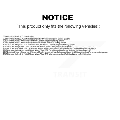ABS Wheel Speed Sensor Front SEN-2ABS4310 For Chevrolet Malibu Buick LaCrosse